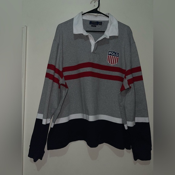 NWOT Mens Classic Fit Polo Ralph Lauren Long Sleeve pullover Polo rugby Jersey - Picture 5 of 16